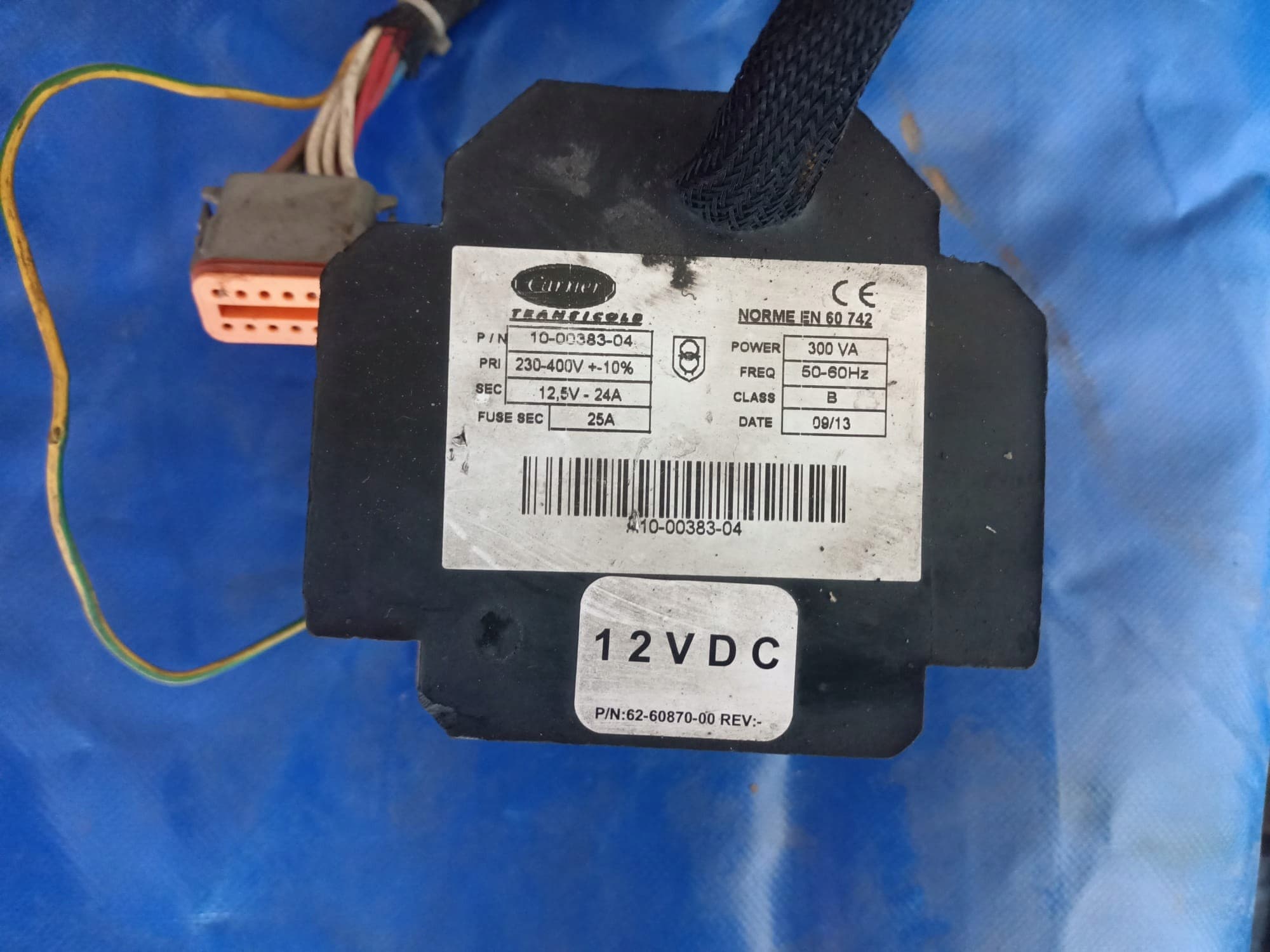 Transformador de Refrigeración Carrier Zephyr Integra 10-00383-04 12V usado