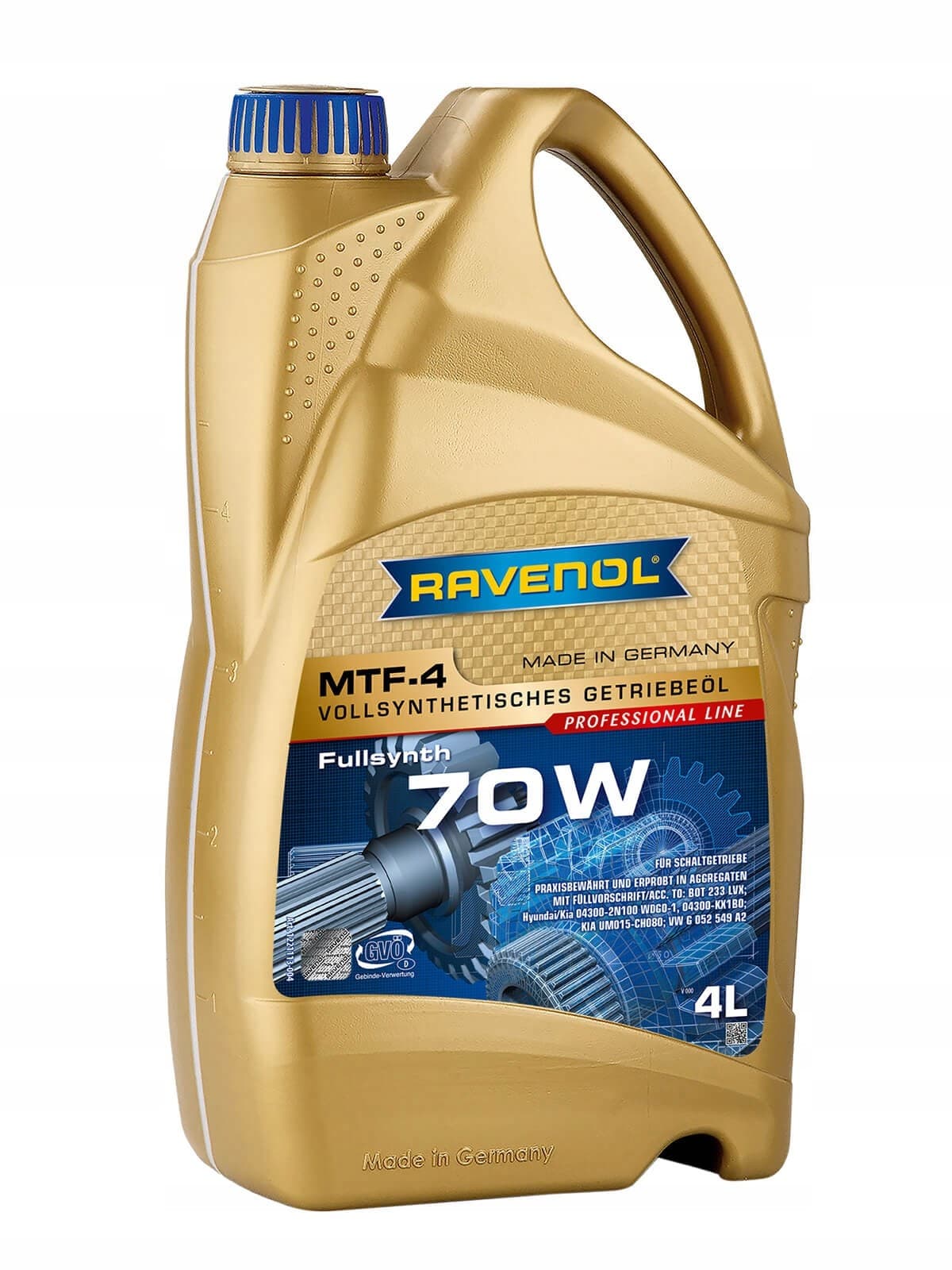 Aceite para engranajes Ravenol Mtf-4 Sae 70W 4L 1221113-004-01-999 nuevo