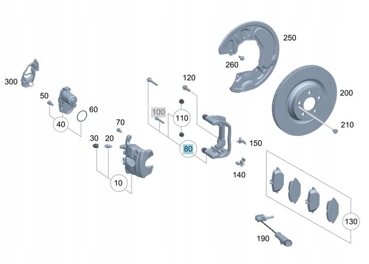 Pinza de Freno Delantera Izquierda Mercedes-Benz Gle W167 A1674236300 nuevo