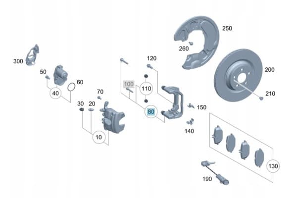 Pinza de Freno Delantera Izquierda Mercedes-Benz Gle W167 A1674236300 nuevo