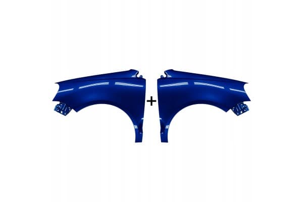 Guardabarros para VW Polo 9N3 Izquierdo y Derecho LD5Q 05-09 Nuevo Pintado Juego