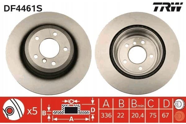 Disco de freno Trw DF4461S usado