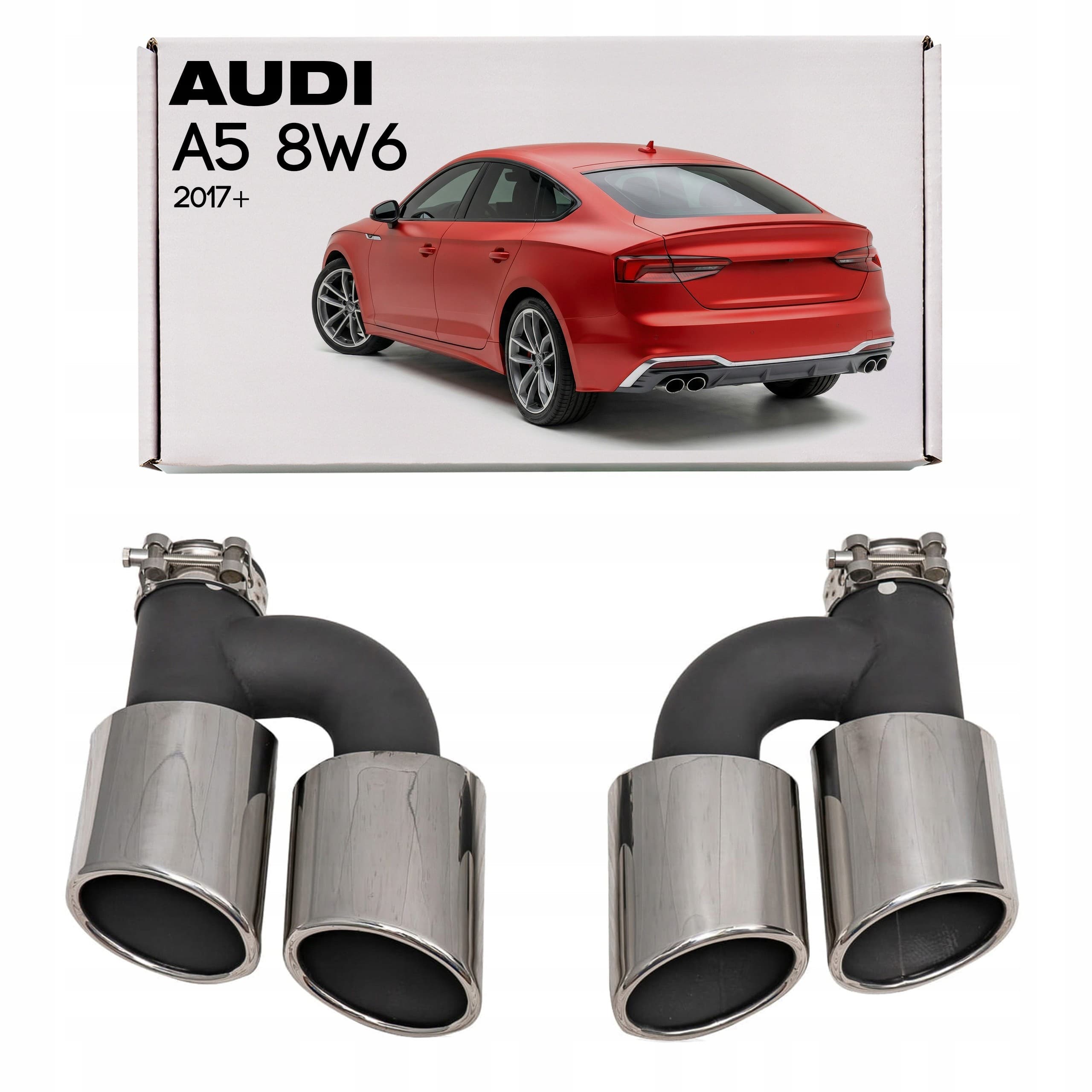 Puntas de Escape para Audi A5 8W6 2017 Estilo S5 Juego 2 Piezas nuevo