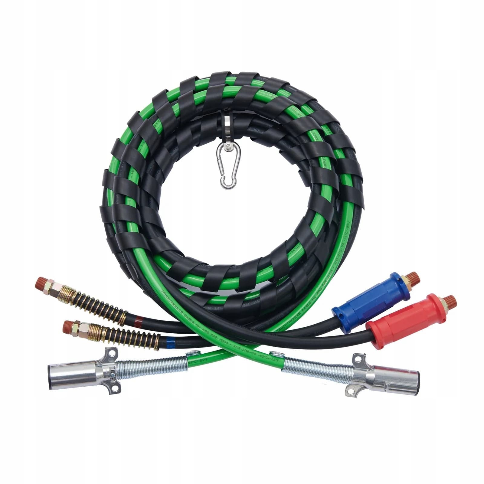 Kit de Mangueras de Aire para Camión 4,57 m 3 en 1 con Conector ABS de 7 Pines y Accesorios nuevo