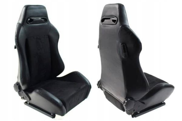 Asiento Deportivo Tipo Cubo R-Look Cuero Negro usado