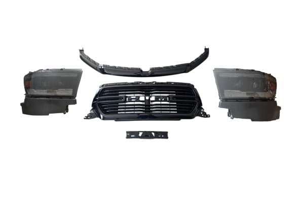 Juego de Parrilla para Dodge Ram 1500 2019-2024 con Moldura de Faros Laramie Bighorn usado