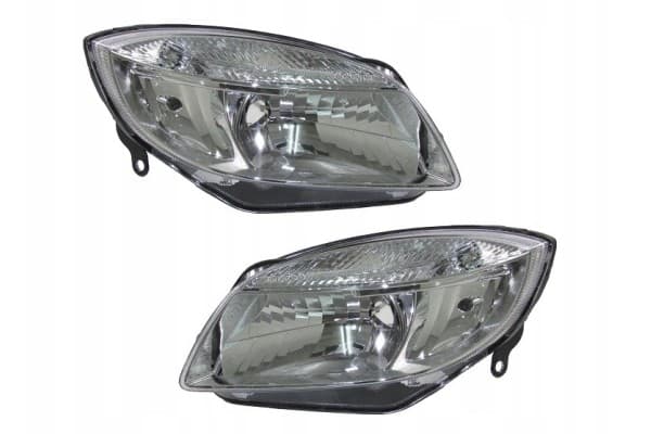 Front Headlights Skoda Fabia Roomster 2007-2010 Depo usado