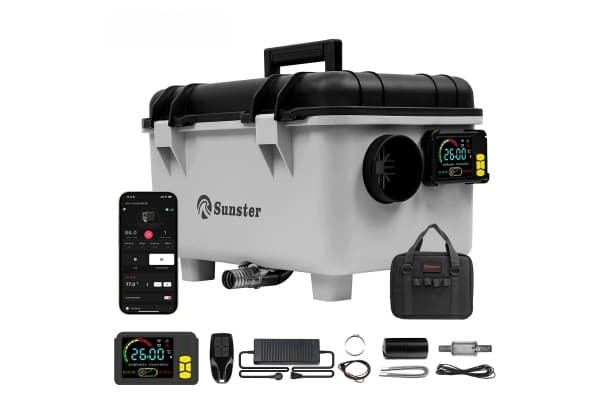 Calefactor de estacionamiento 8KW 12/24V 230V con ventilación y arranque/parada BT usado