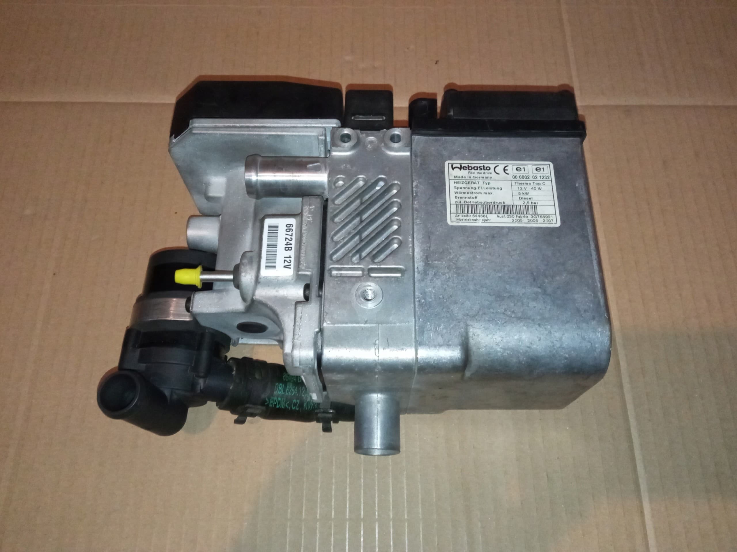 Kit dedicado Webasto Thermo Top C 5kW diésel para Opel Vectra C reacondicionado