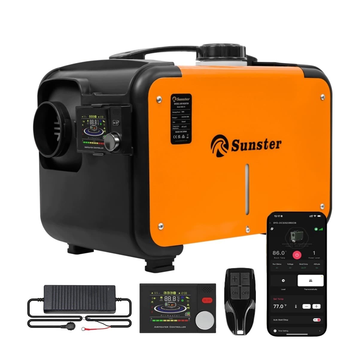 Calefactor Sunster 8KW Diésel 12/24V Bluetooth Start-Stop Went nuevo