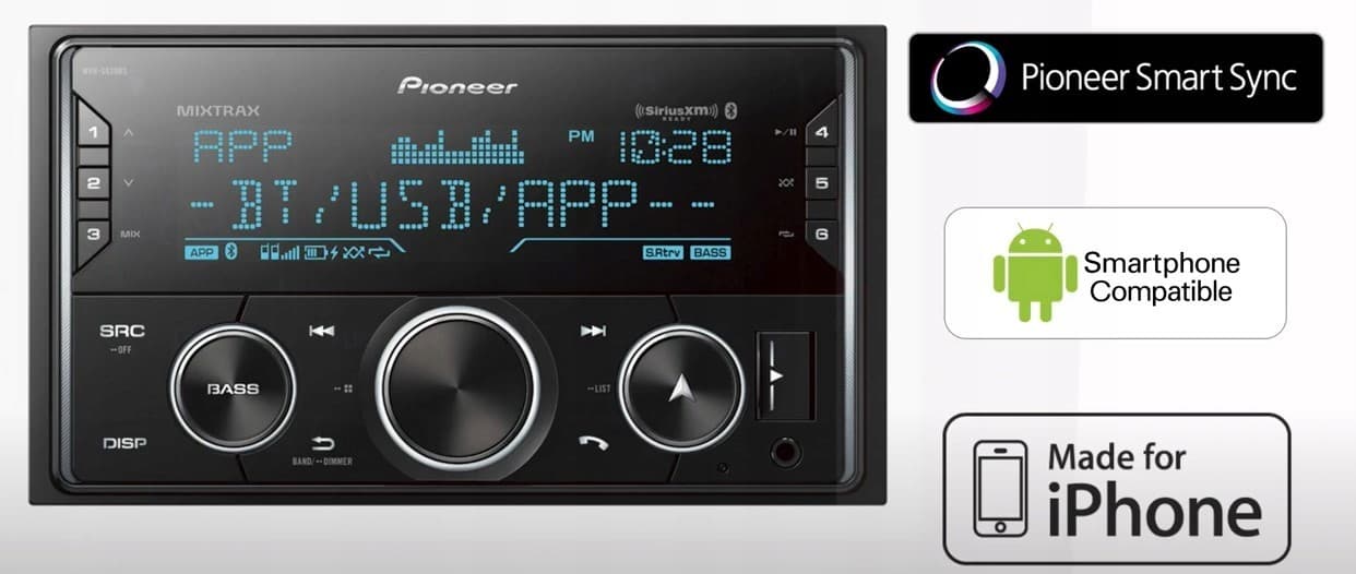 Radio de coche Pioneer Mvh-S620BT 2-Din Bluetooth MP3 Usb Aux VarioColor nuevo