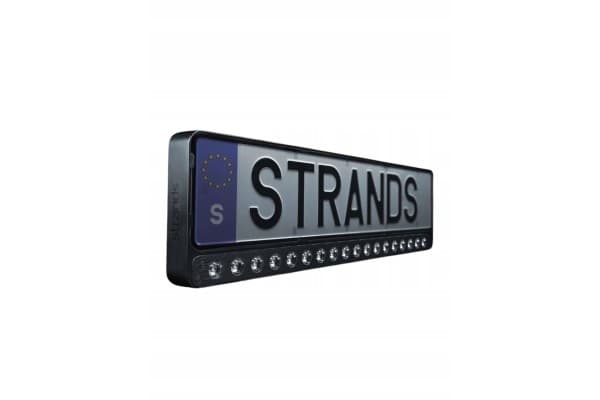 Marco de placa con barra LED Strands Nuuk E-Line Black 20'' 809445 usado