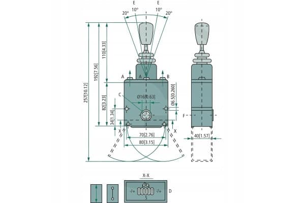 Joystick Danfoss Pvres usado