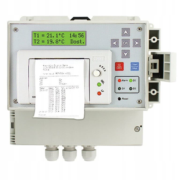 Registrador de Datos de Temperatura con Impresora Esco DR400 2 Sensores Hermético nuevo