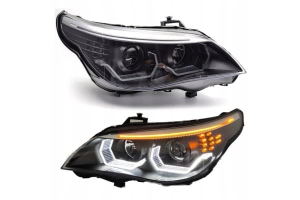 Faros delanteros Angel Eyes BMW E60 E61 03-07 Negro usado