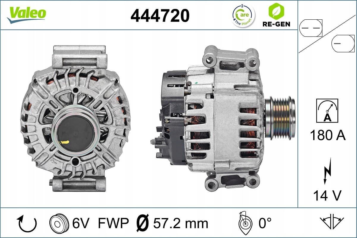 Alternador para Audi A3, Cupra Ateca, Seat Alhambra, Ateca, Leon, Leon ST reacondicionado