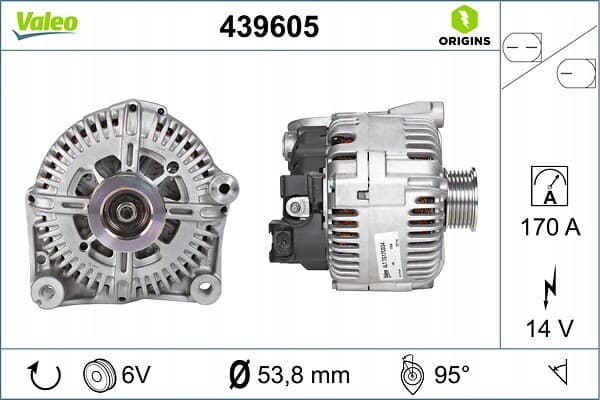 Alternador para BMW X5 (E70), X6 (E71, E72) 3.0D 12.06-07.13 nuevo