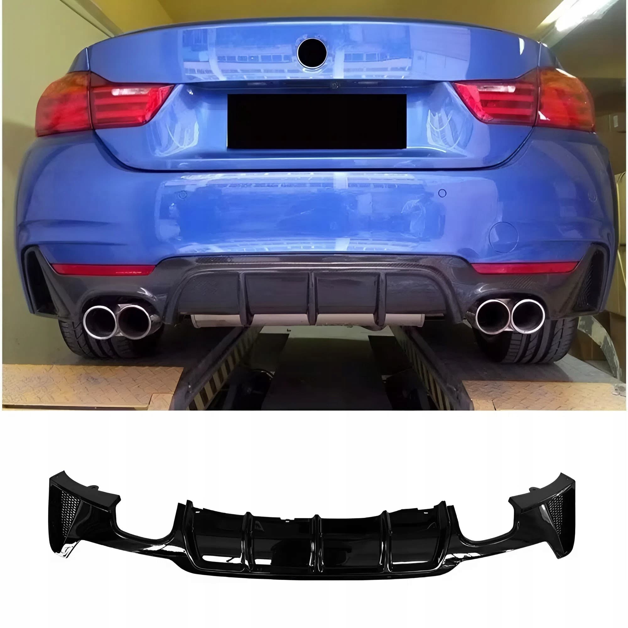 Difusor Trasero Estilo MP para BMW Serie 4 F32 F33 F36 2014-2020 Lado Derecho e Izquierdo nuevo