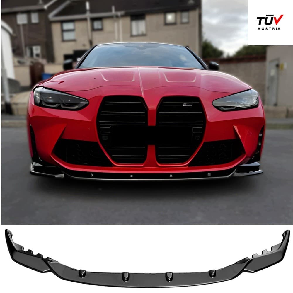 Splitter delantero para BMW M4 G82 / M3 G80 2021 con Abe Tüv plástico ABS negro nuevo