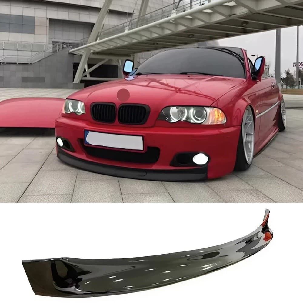 Para BMW Serie 3 E46 Coupé M Sport M3 Csl Estilo 97-06 Labio Delantero Piano Negro nuevo
