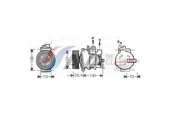 Compresor de aire acondicionado Ava Quality cooling AIAK262 nuevo