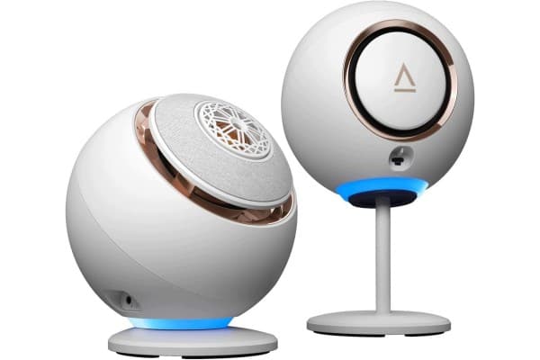 Altavoz de Escritorio Pebble Nova Blanco con Sonido Potente y Conectividad Rgb usado