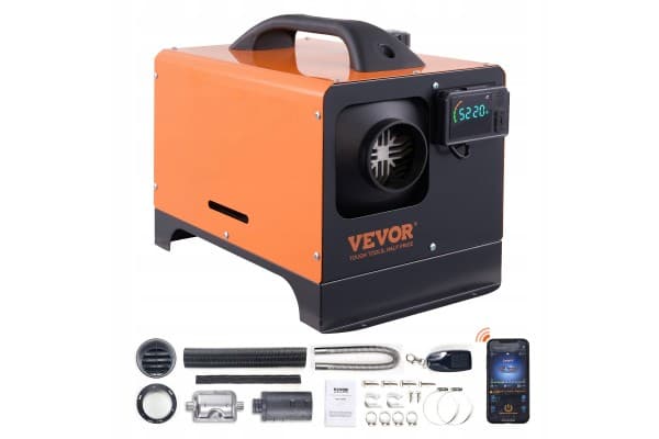 Calefactor de aire Vevor 5 kW con control remoto Bluetooth usado
