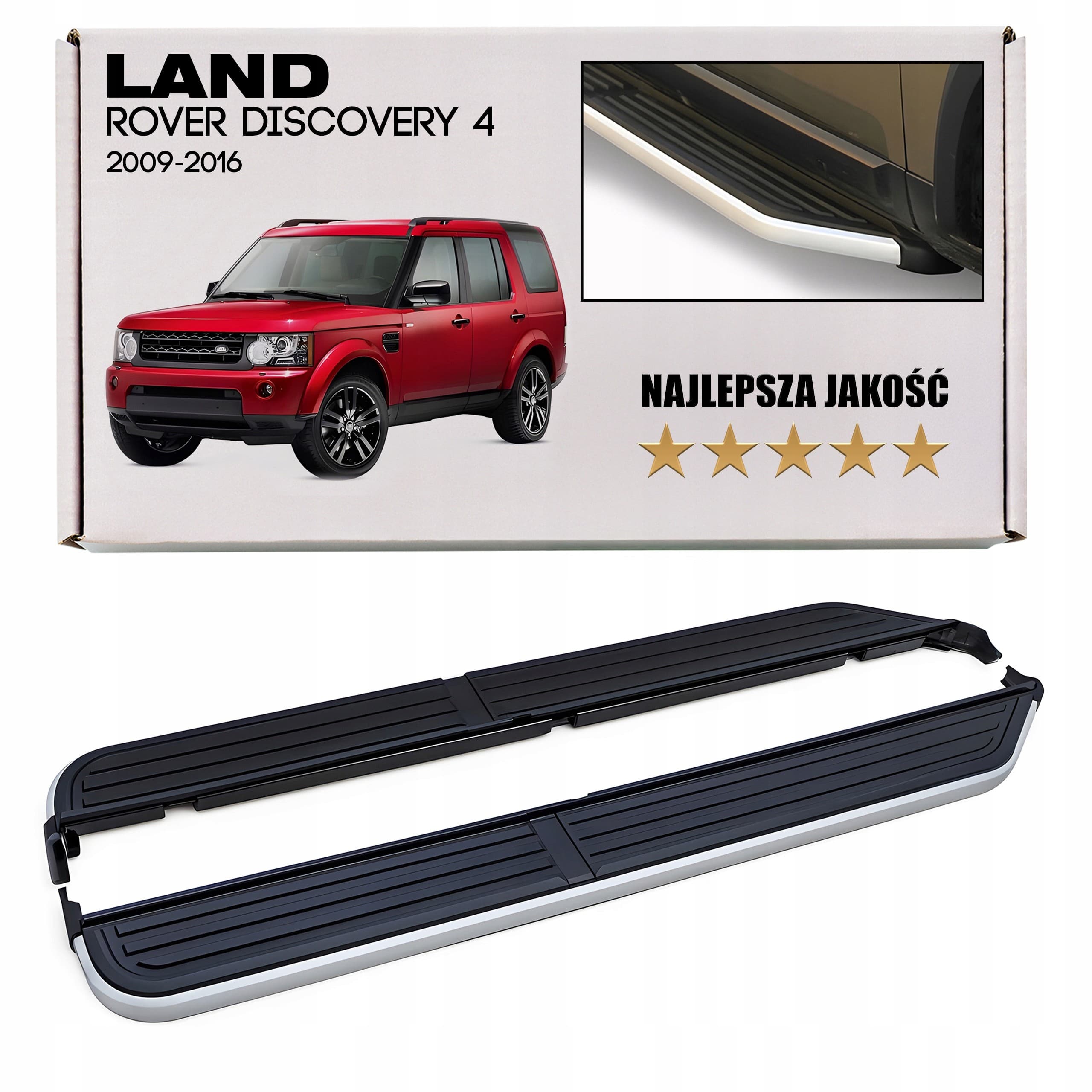 Estribos laterales Venus Ltd negros para Land Rover Discovery 3 2004-2016 nuevo