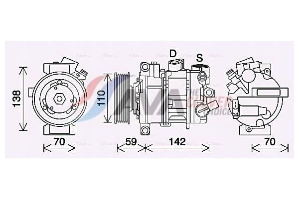 Compresor Ava Quality cooling VNAK401 para aire acondicionado usado