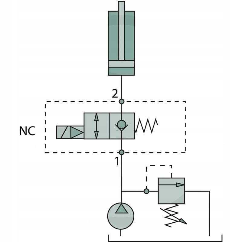 Válvula multivía 2/2 Oleodinámica Marchesini Zwv-E-Nc-1-12-S-12V nuevo