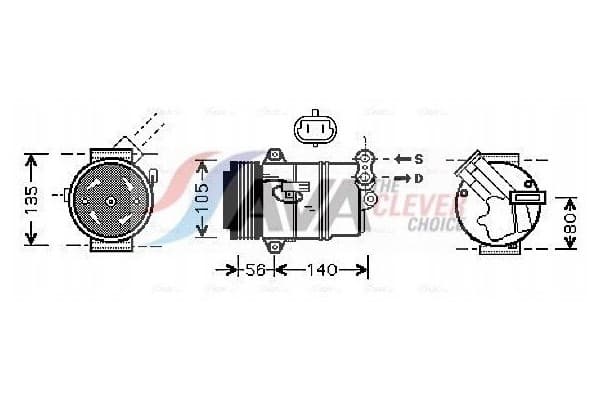 Compresor Ava Quality cooling OLAK428 para aire acondicionado usado