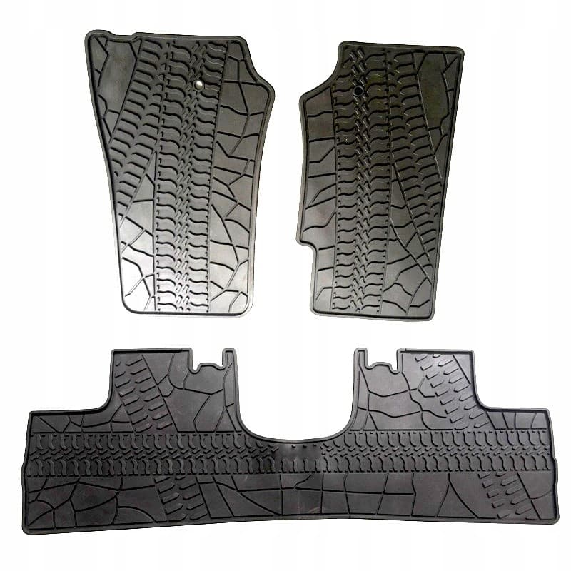 Juego de alfombrillas de goma Jeep Wrangler 2007-2013 Jku 4 puertas nuevo