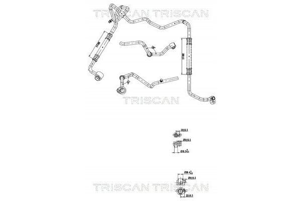 Triscan 9010 29060 Manguera de alta/baja presión, aire acondicionado nuevo