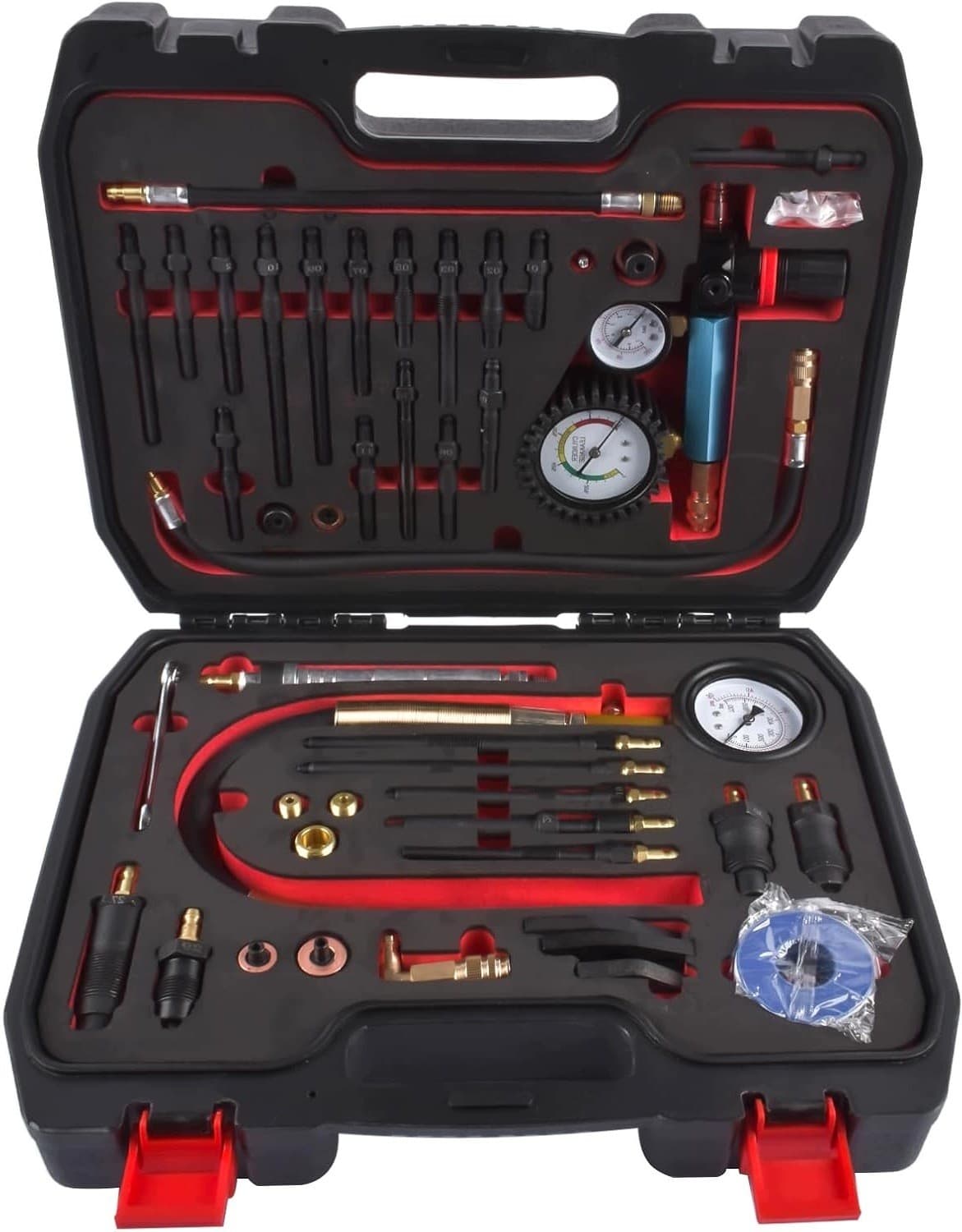 Kit Profesional de Medidor de Compresión con 34 Adaptadores para Motores Diésel y Gasolina nuevo