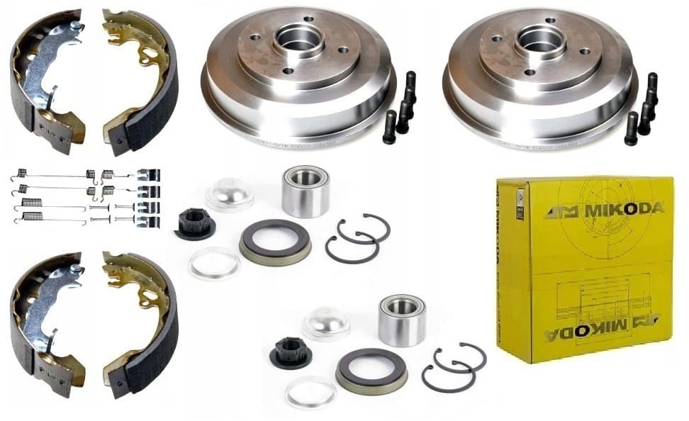 Kit de Tambor de Freno Trasero, Zapatas, Rodamientos de Rueda, Muelles y Anillo ABS para Ford Focus I (1998-2004) nuevo