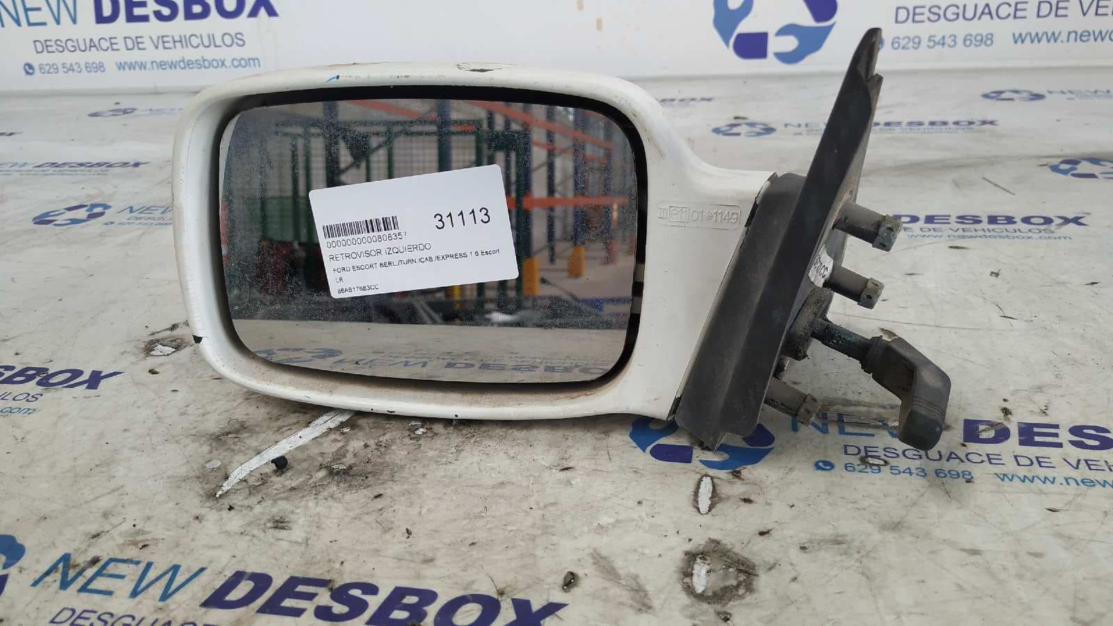 Recambio de RETROVISOR IZQUIERDO para FORD ESCORT BERL./TURN./CAB./EXPRESS 1.6 Escort Cabrio LR referencia OEM IAM 86AB17683CC - BLANCO