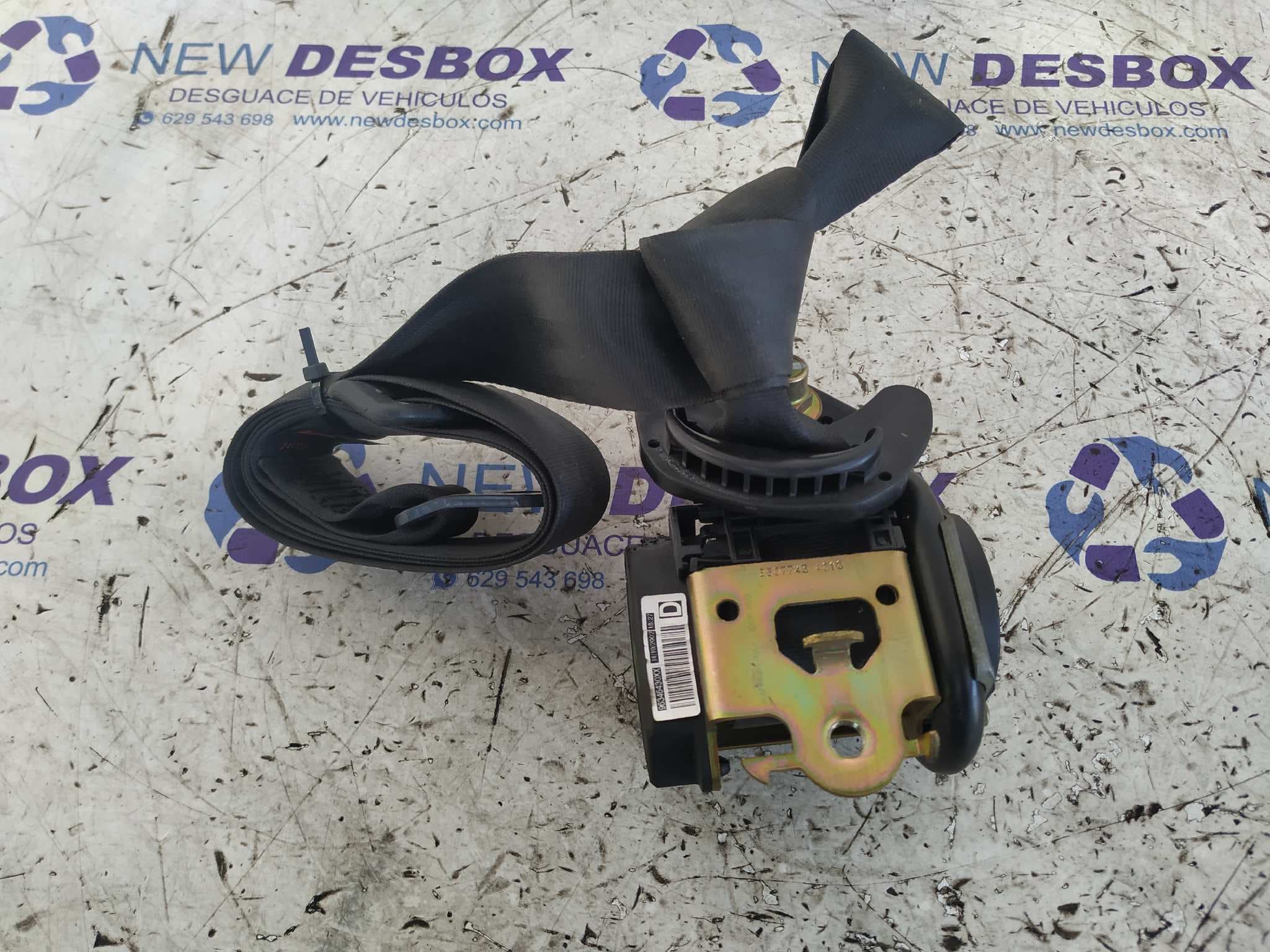 Recambio de CINTURON DELANTERO IZQUIERDO para PEUGEOT 307 (S1) RHYDW10TD referencia OEM IAM 96346430XX - GRIS