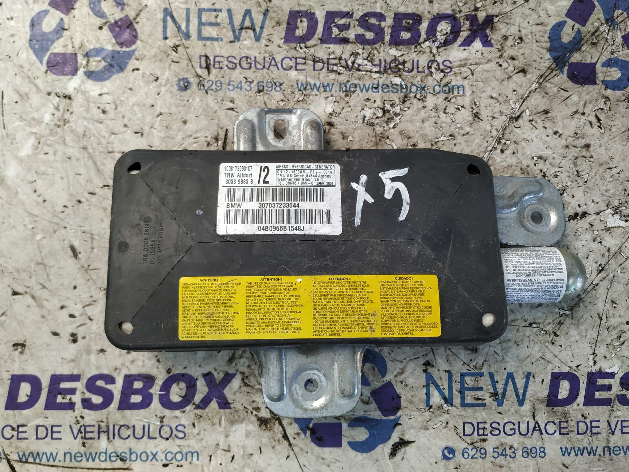 Recambio de AIRBAG LATERAL DELANTERO IZQUIERDO para BMW X5 (E53) referencia OEM IAM 307037233044
