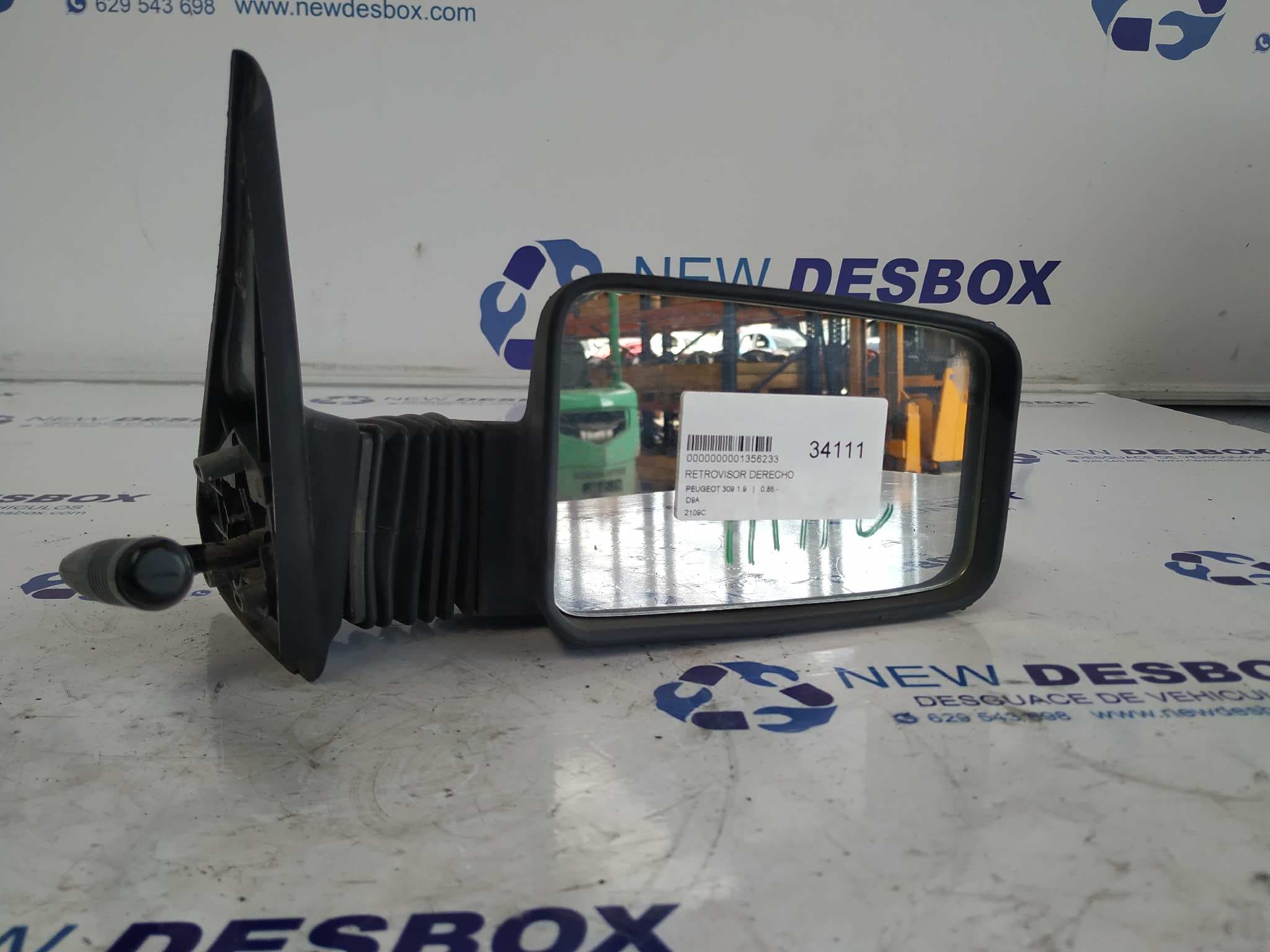 Recambio de RETROVISOR DERECHO para PEUGEOT 309 1.9 D9A referencia OEM IAM 2109C - BLANCO