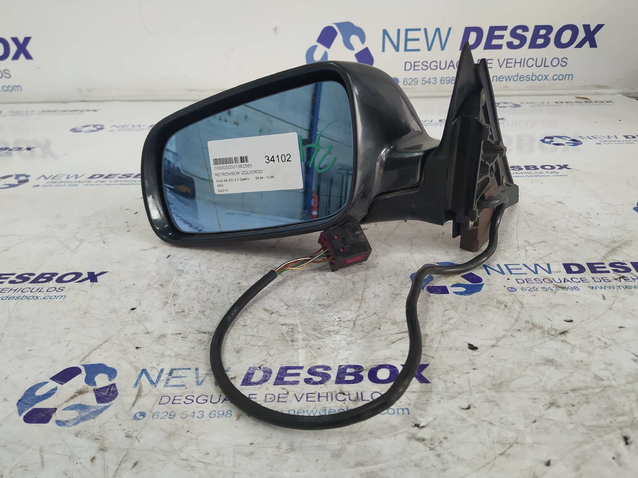 Recambio de RETROVISOR IZQUIERDO para AUDI A8 (D2) 4.2 Quattro ABZ referencia OEM IAM 022316 - NEGRO