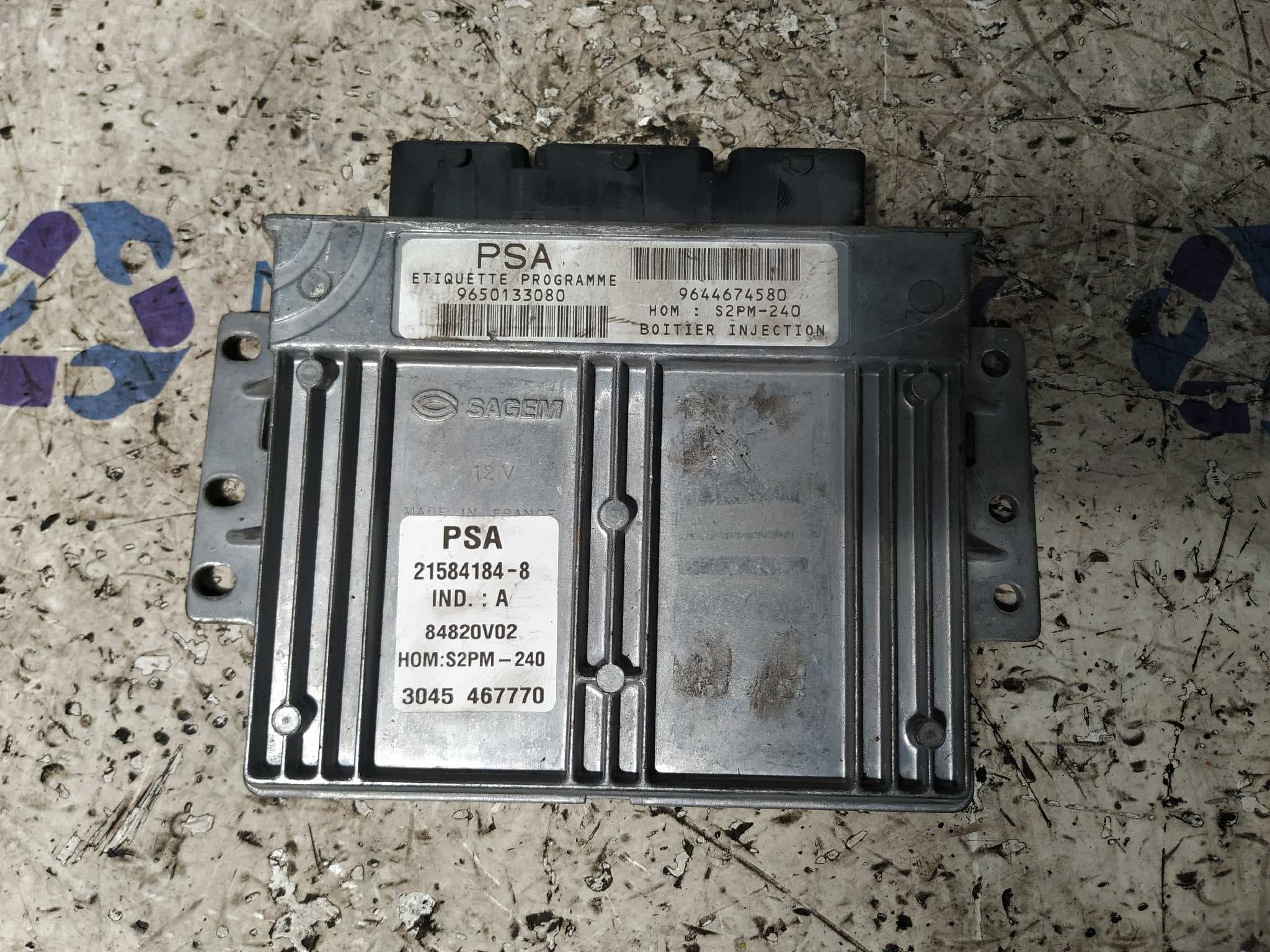 Recambio de CENTRALITA MOTOR UCE para CITROEN C5 BERLINA 6FZEW7J4 referencia OEM IAM 9650133080 - AZUL CLARO
