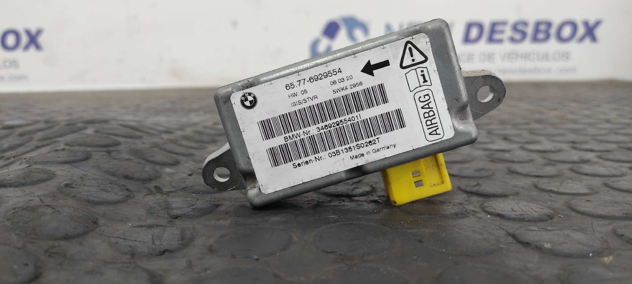 Recambio de CENTRALITA AIRBAG para BMW SERIE 7 (E65/E66) N73B60 referencia OEM IAM 65776929554 - AZUL