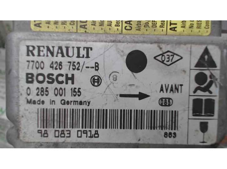 Recambio de centralita airbag para renault clio ii (bb_, cb_) 1.4 (b/cb0c, b/cb0s) referencia OEM IAM 7700426752B 0285001155 BOS