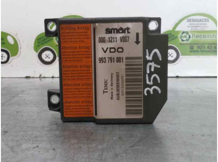 Recambio de centralita airbag para smart city-coupe (450) 0.8 cdi (s1clc1, 450.300, 450.301, 450.302, 450.303,... referencia OEM
