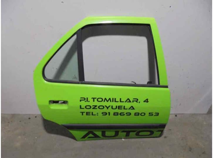 Recambio de puerta trasera derecha para peugeot 306 (7b, n3, n5) 1.8 st referencia OEM IAM 3339747 VERDE ROTULADA 4 PUERTAS