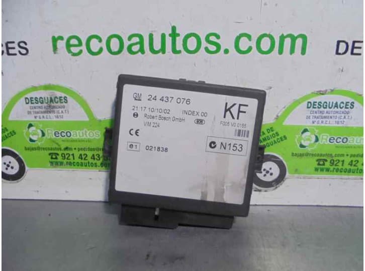 Recambio de centralita cierre para opel astra g coupé (t98) 2.2 dti (f07) referencia OEM IAM 24437076 F005V00155